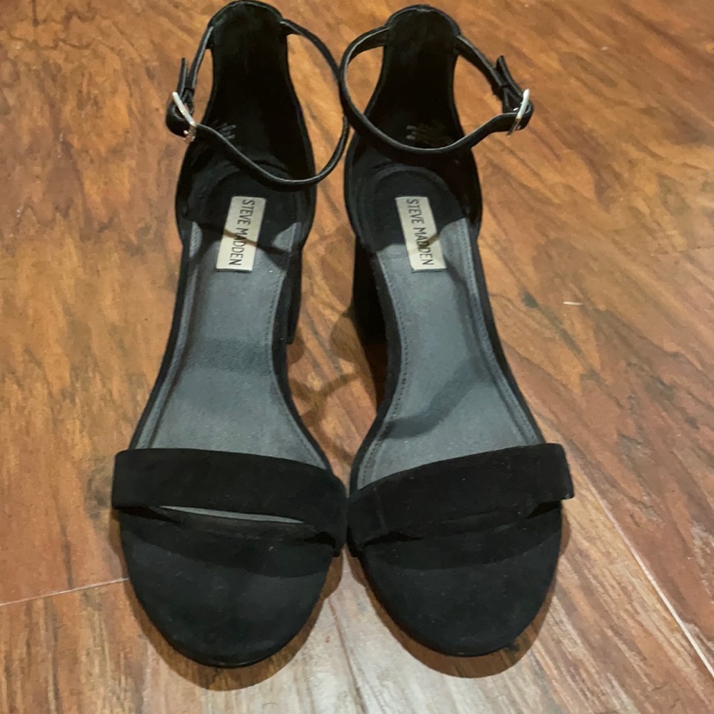 Steve Madden Black Suede Heels